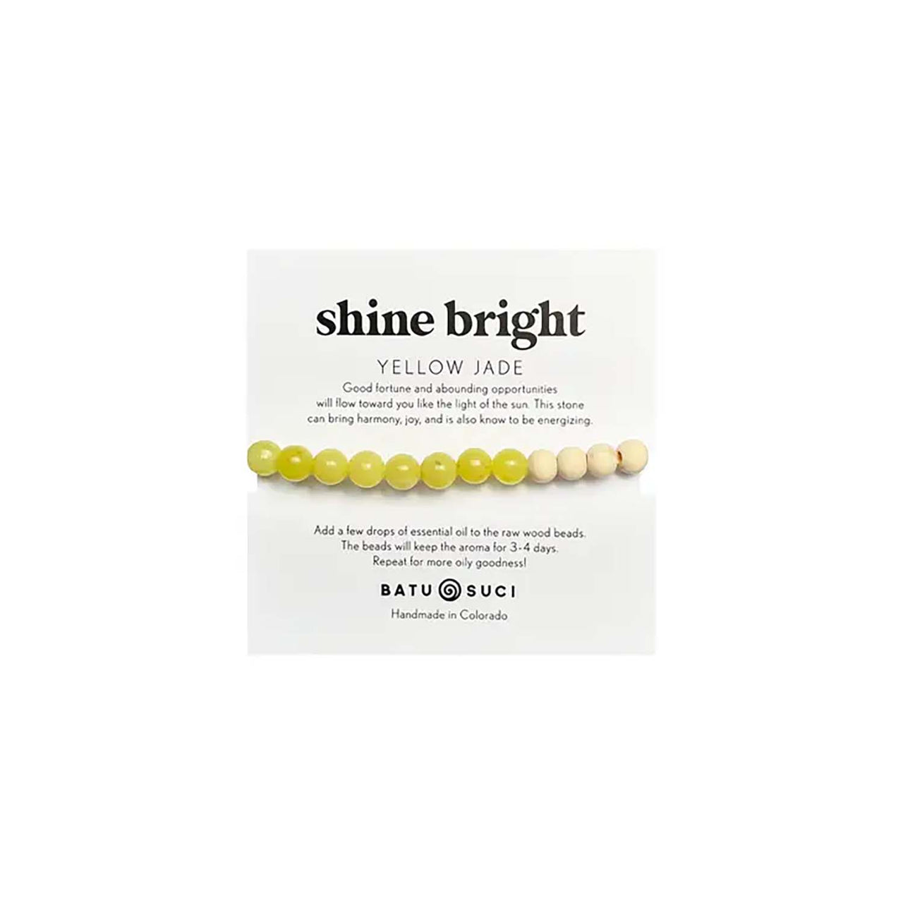 Shine Bright Yellow Jade Stone Essential Oil Bracelets