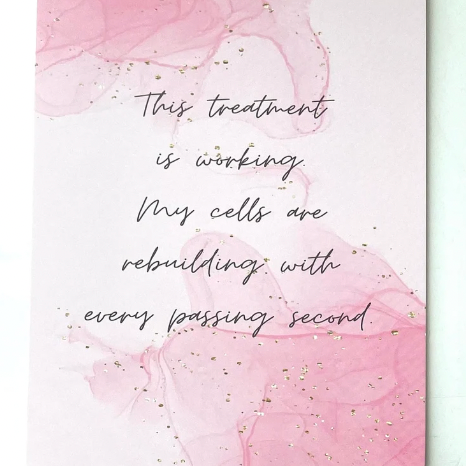 Cancer Warrior Mantra Card Affirmations